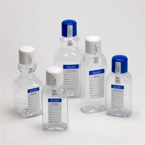 sterile bottles for water samples